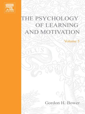 cover image of Psychology of Learning and Motivation